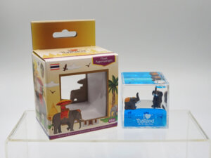 Float Paper Weight - Elephant (Red Sun Pattern)