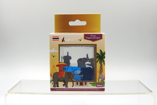 Float Paper Weight - Elephant (Blue Pattern) - Image 2