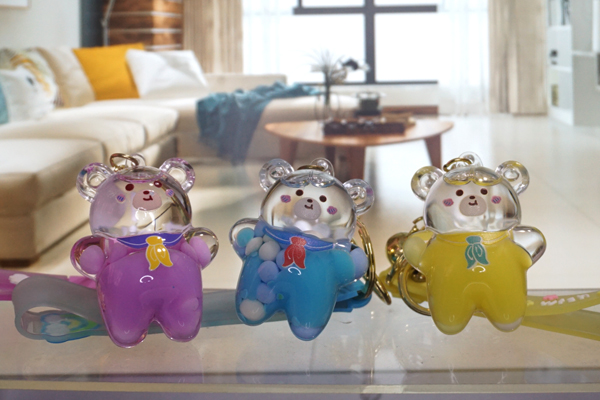 Bear Keychain - Colorful Bubble Bear - Image 9