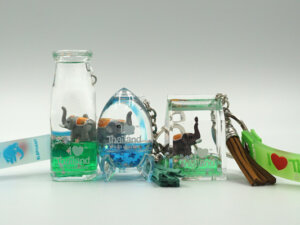 Float Keychain - Thai Elephant (Red Net)