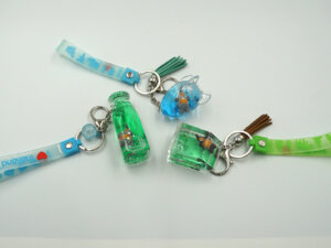 Alternative view of Float Keychain - Thai Elephant (Red Net)