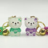 Frosted Bear Charm Keychains – “Tulip Gratitude” & “Clover Lucky” Themes